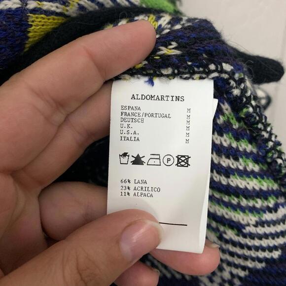 Aldo Martins Anthropologie Shanley Plaid Wool Sweater Coat multicolor | Size M - Picture 6 of 9